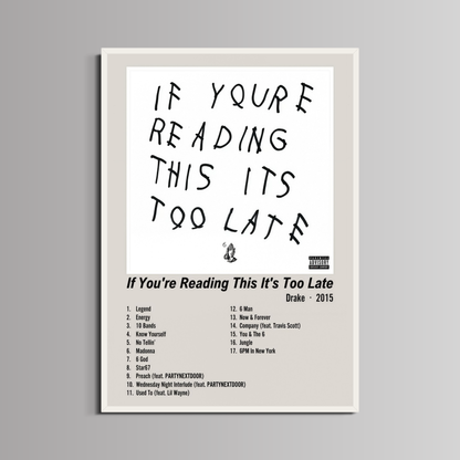 DRAKE - ''IF YOU'RE READING THIS IT'S TOO LATE''