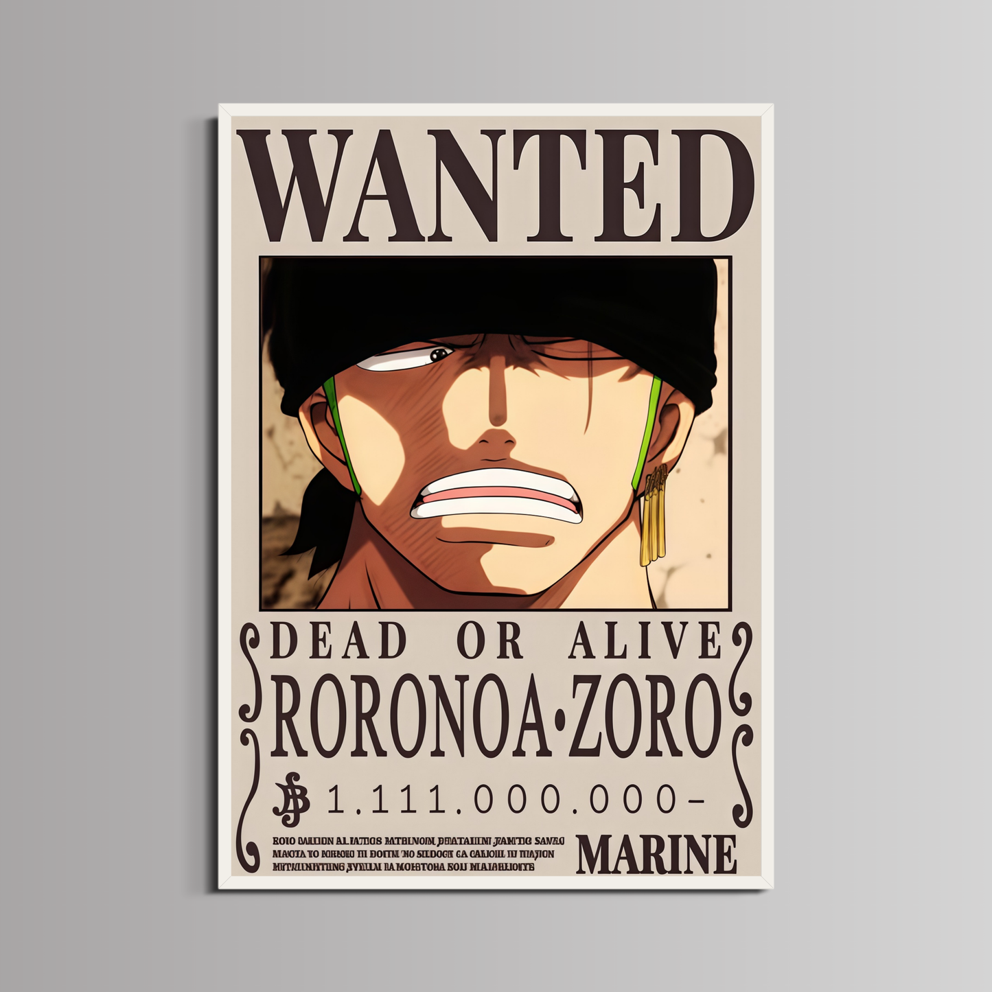 ONE PIECE - ''RORONOA ZORO WANTED''