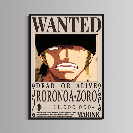 ONE PIECE - ''RORONOA ZORO WANTED''